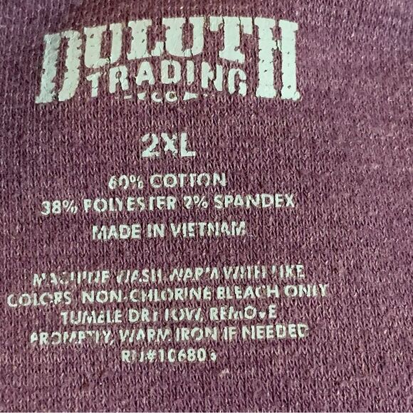 DULUTH Purple Long Sleeve Ribbed Sweatshirt Women’s 2XL Crew Thick Warm Thermal - Picture 9 of 9